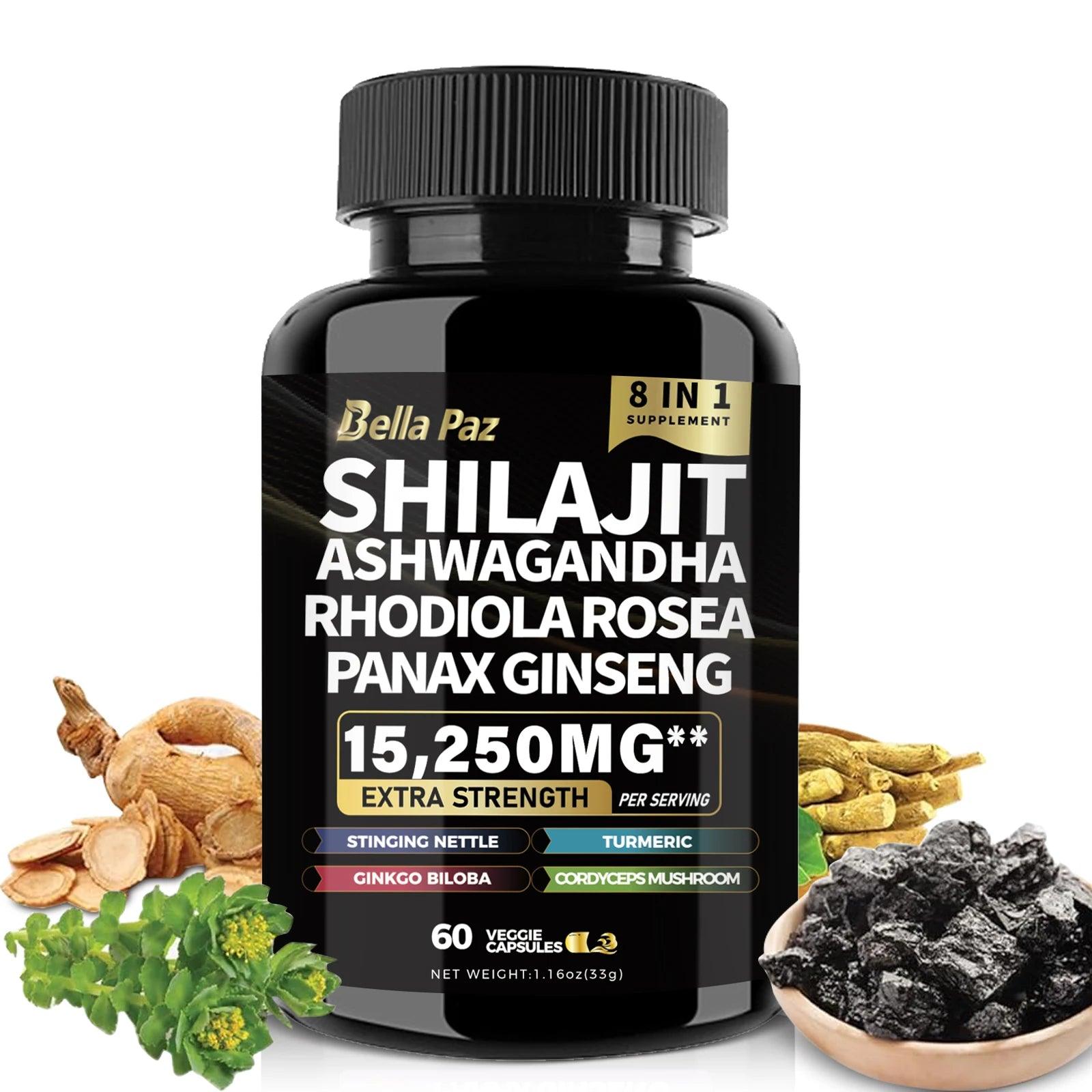 BellaPaz Shilajit Ashwagandha Rhodiola Rosea Panax Ginseng - Dabfavshop