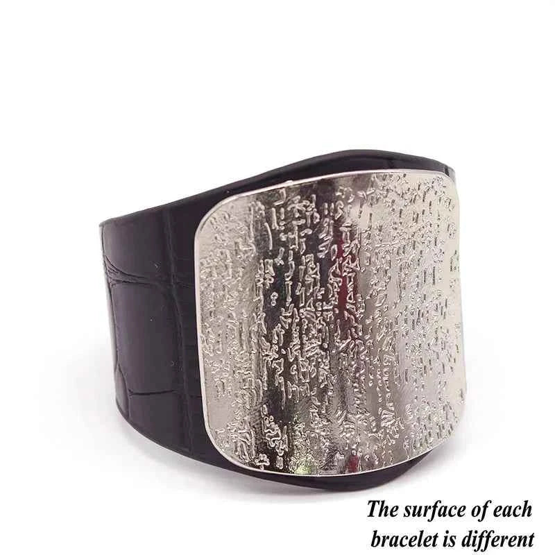 Leather Wide Wrist Bracelet