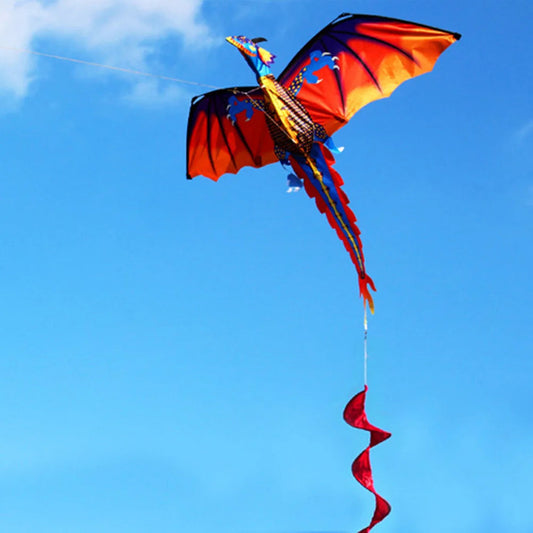3D Dragon100M Kite Single Line With Tail Outdoor Sports Fun Toy Family Parent-child Interaction  Rainbow Kite Children House Store