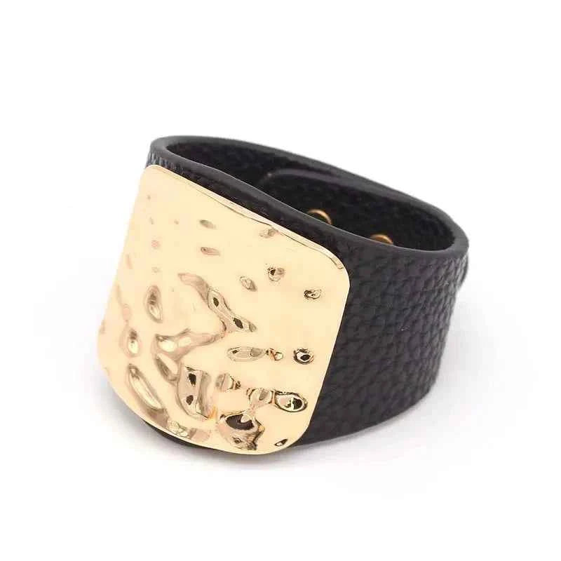 Leather Wide Wrist Bracelet