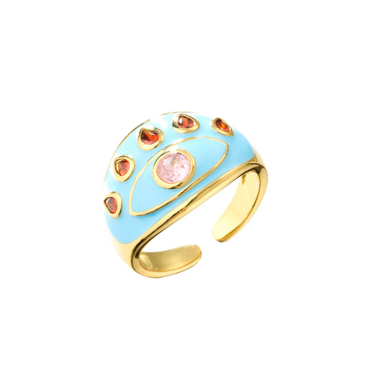 Evil Eyes Geometry Rings