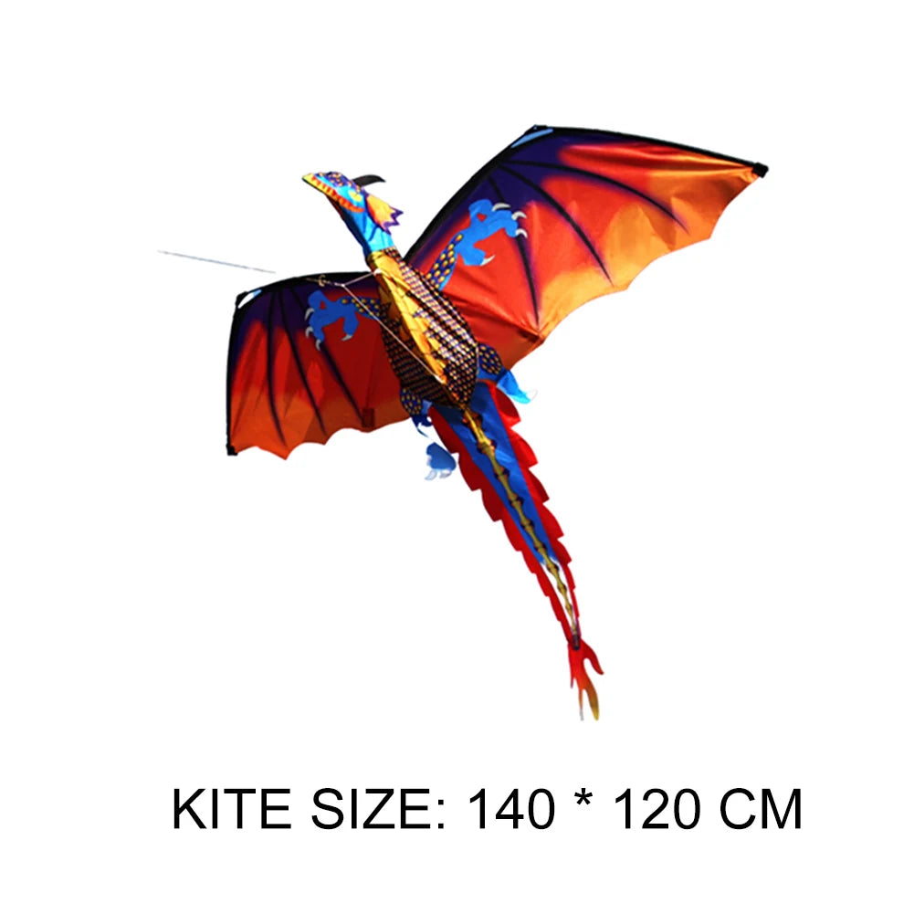 3D Dragon100M Kite Single Line With Tail Outdoor Sports Fun Toy Family Parent-child Interaction  Rainbow Kite Children House Store