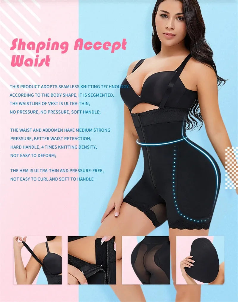 Women Bodysuit Shapewear With Hip Pads - Dabfavshop