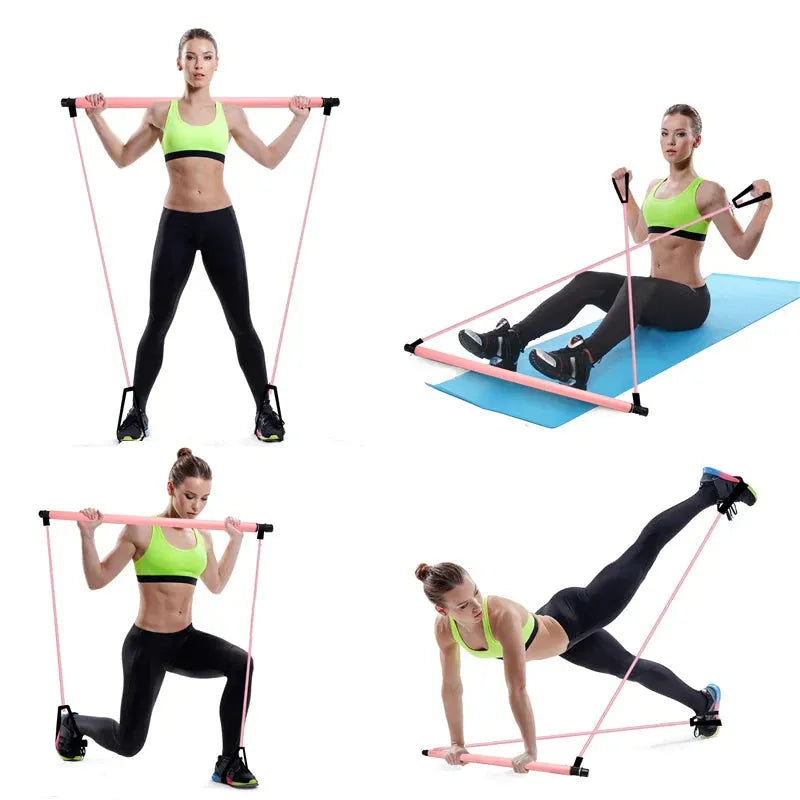 Pilates Toning Bar Resistance Bands - Dabfavshop