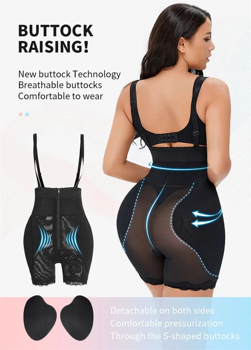 Women Bodysuit Shapewear With Hip Pads - Dabfavshop