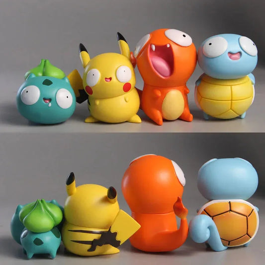 Pokémon Fool Pikachu Bulbasaur Charmander Squirtle Cute Figure Collection Model Toys - Dabfavshop