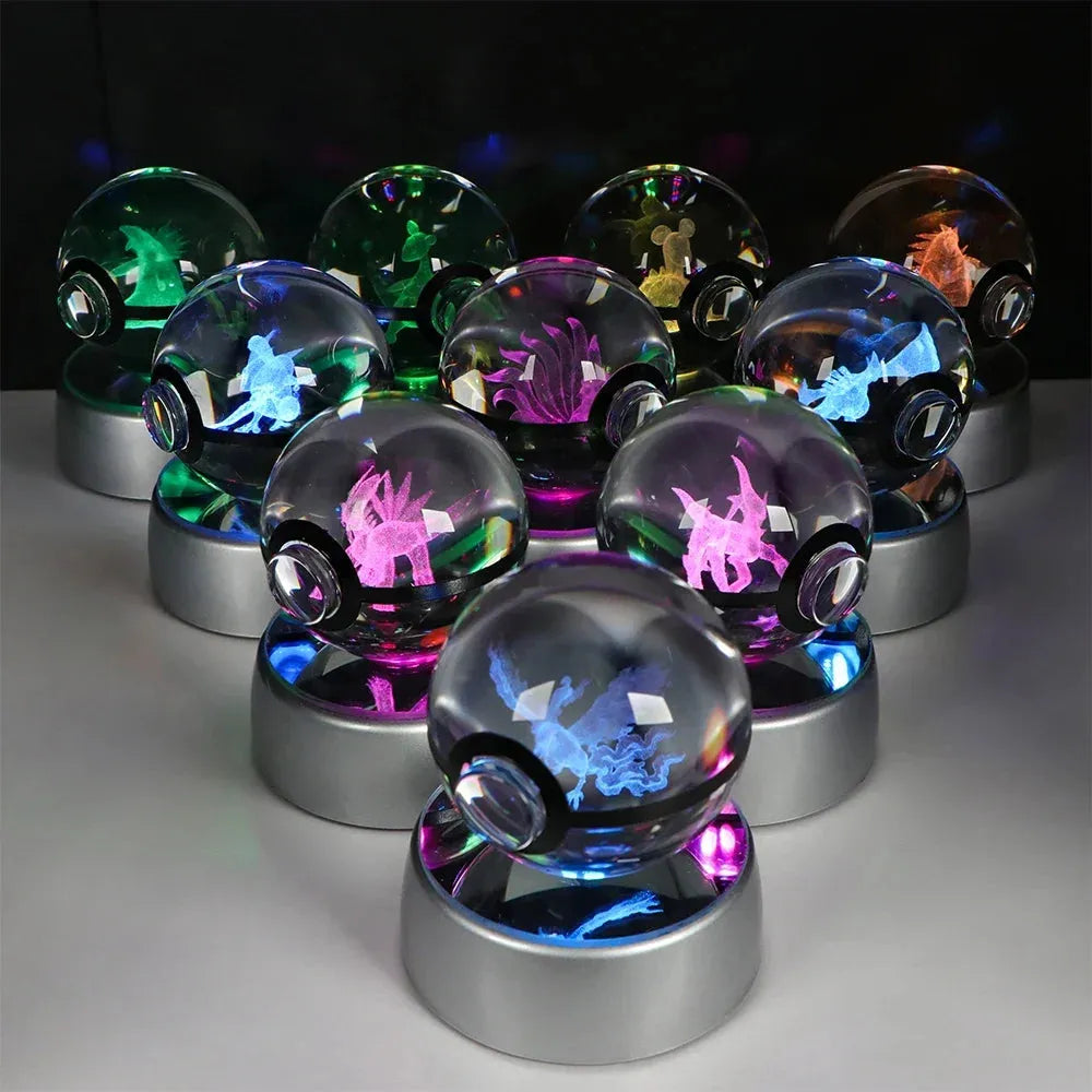 Pokemon 3D Crystal Ball LED Night Light - Dabfavshop