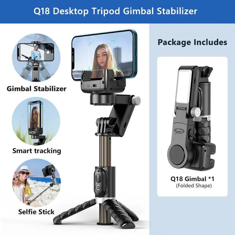 360 Rotation Following Shooting Mode Selfie Stick Tripod For Iphone - Dabfavshop