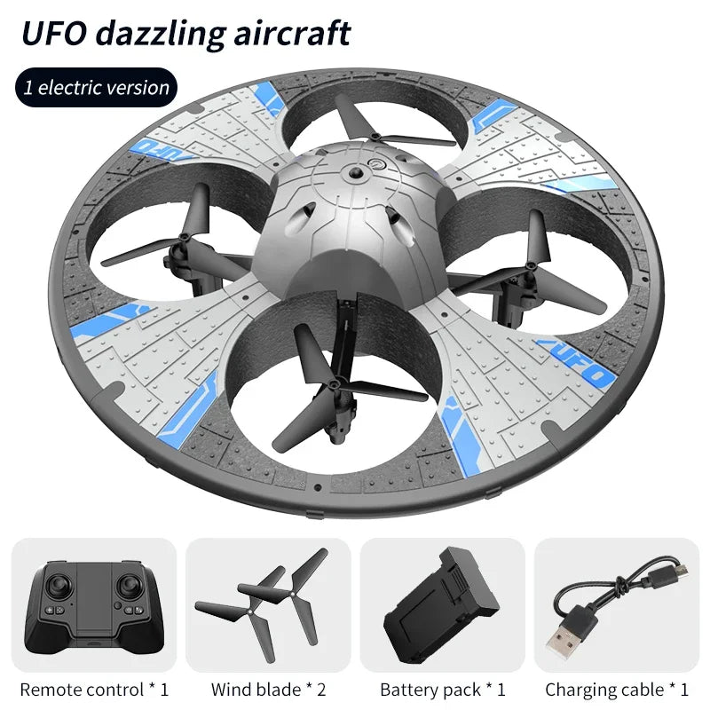 Drone For Obstacle Avoidance Remote Control Dazzling Alien UFO Lighting Controllable HD Camera Dabfavshop