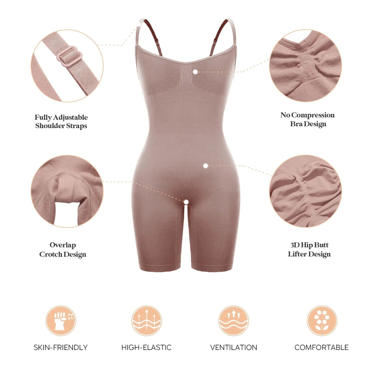 Colombianas Seamless Women Sculpting Bodysuit Shapewear - Dabfavshop