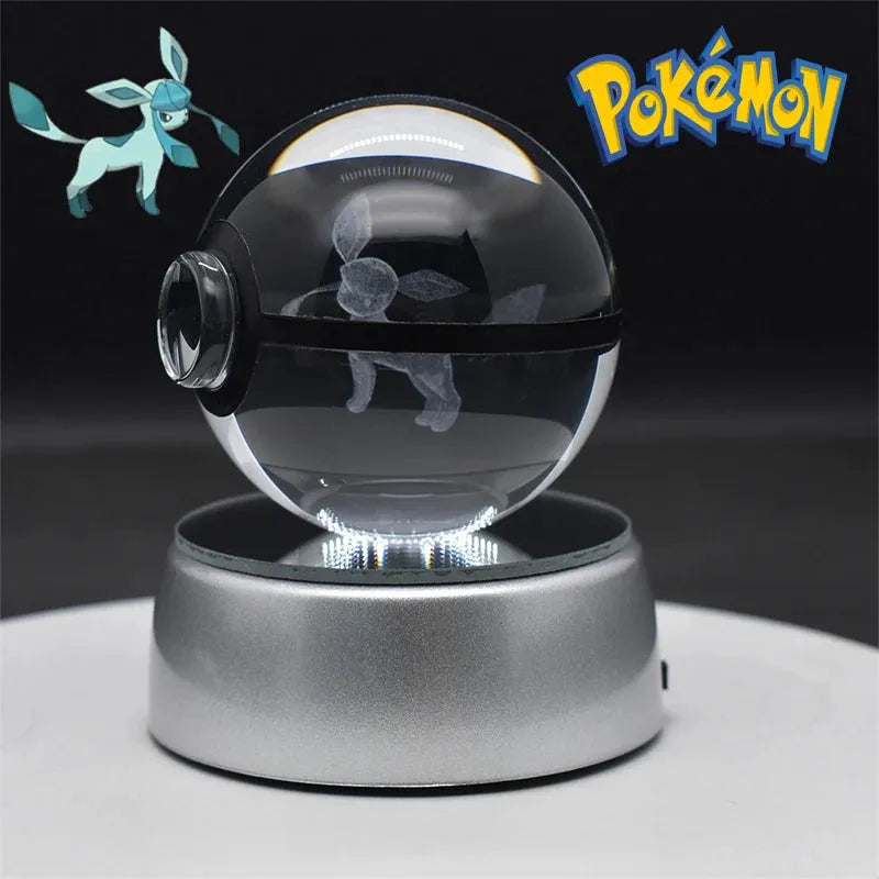 Pokemon 3D Crystal Ball Multi Color LED Light Base - Dabfavshop