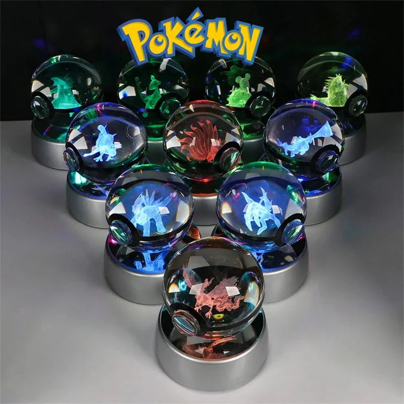 Pokemon 3D Crystal Ball Multi Color LED Light Base - Dabfavshop