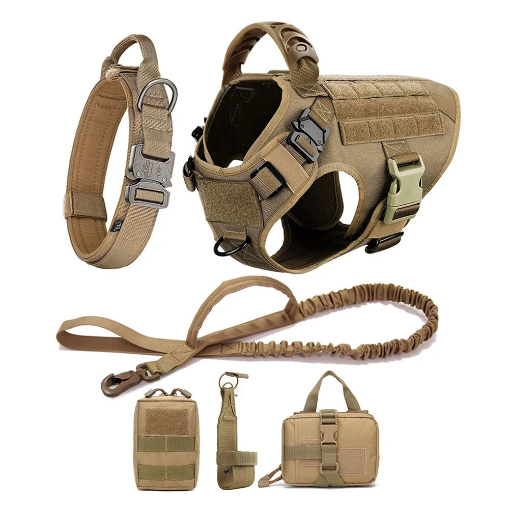 Large Dog Harness And Leash Set Pet German Shepherd Malinois Training Walking Vest Dog Harness And Collar For Medium Large Dogs Dabfavshop