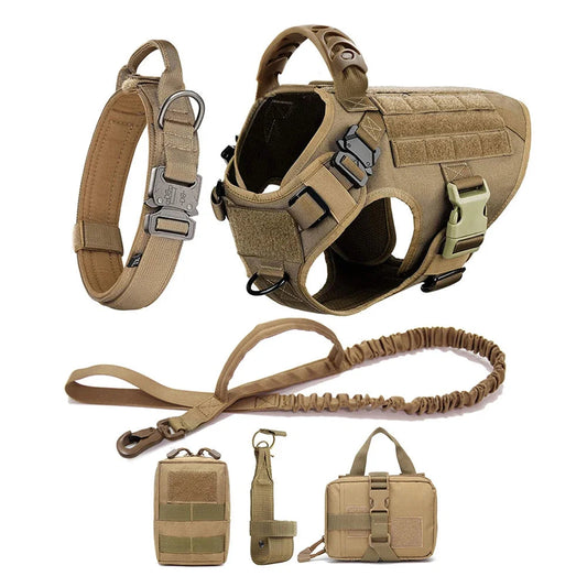 Large Dog Harness And Leash Set Pet German Shepherd Malinois Training Walking Vest Dog Harness And Collar For Medium Large Dogs Dabfavshop