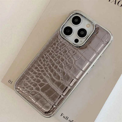 Luxury Colorful Crocodile Leather Texture Phone Case For iPhones