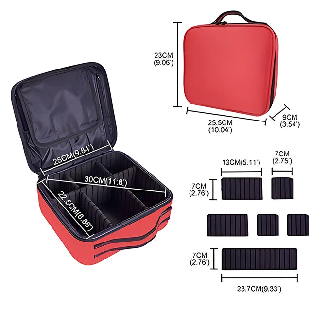 New Makeup Bag for Women Travel Waterproof Necessary Beauty Brush Embroidery Tool Storage Cosmetic Case Professional Makeup Box Dabfavshop