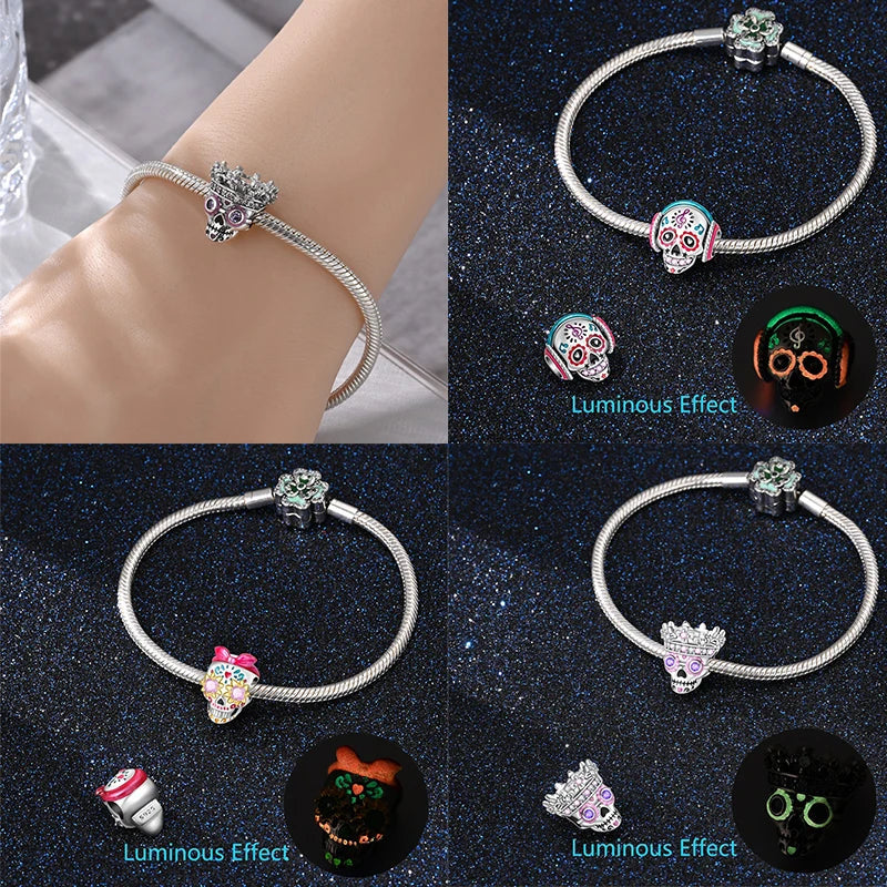 Halloween Luminous Charms Bead 925 Sterling Silver Dabfavshop