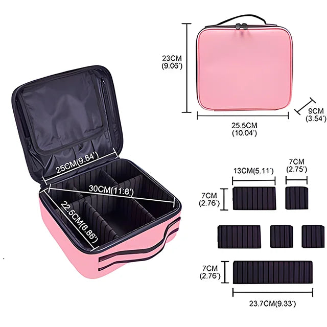 New Makeup Bag for Women Travel Waterproof Necessary Beauty Brush Embroidery Tool Storage Cosmetic Case Professional Makeup Box Dabfavshop
