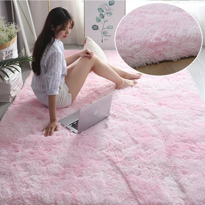 RainbowCloud Plush Rug – Soft, Fluffy & Vibrant! Dabfavshop