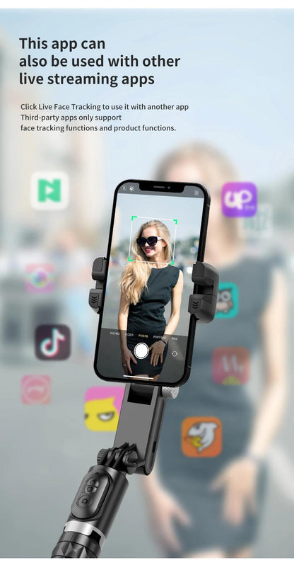 360 Rotation Following Shooting Mode Selfie Stick Tripod For Iphone - Dabfavshop