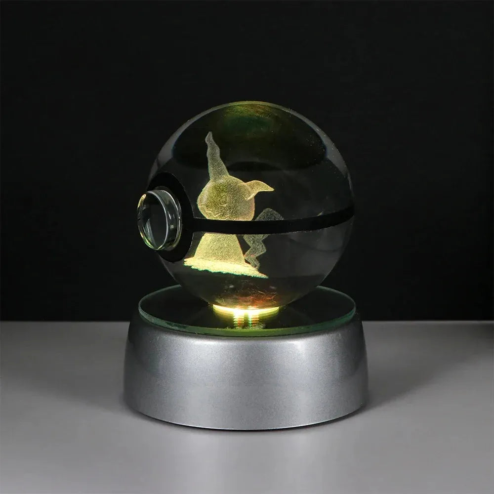 Pokemon 3D Crystal Ball Multi Color LED Light Base - Dabfavshop