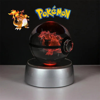 Pokemon 3D Crystal Ball Multi Color LED Light Base - Dabfavshop