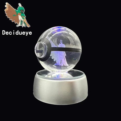 New Pokemon Multi Color Crystal Ball With LED Light Base - Dabfavshop