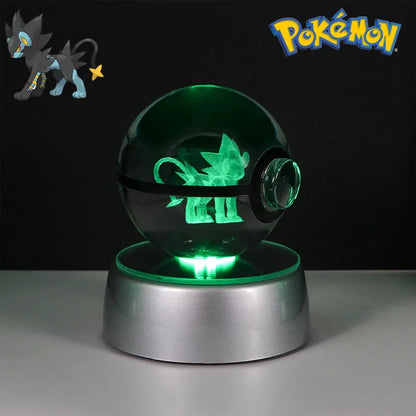 Pokemon 3D Crystal Ball Multi Color LED Light Base - Dabfavshop