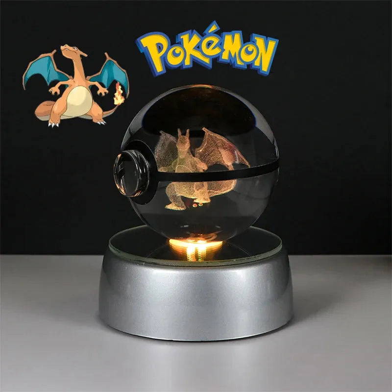 Pokemon 3D Crystal Ball Multi Color LED Light Base - Dabfavshop