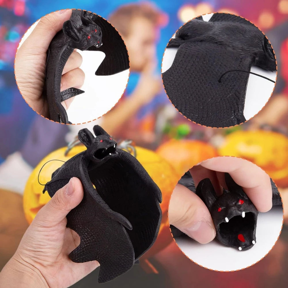 5 Pcs Halloween Black Simulation Bat Pendant for Halloween April Fools' Day Prank Carnival Party Bar School Home DIY Decoration Dabfavshop