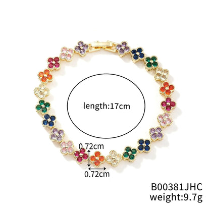 Crystal Flower Lucky Bracelet Women Personalized New Stainless Steel Bracelet Dabfavshop