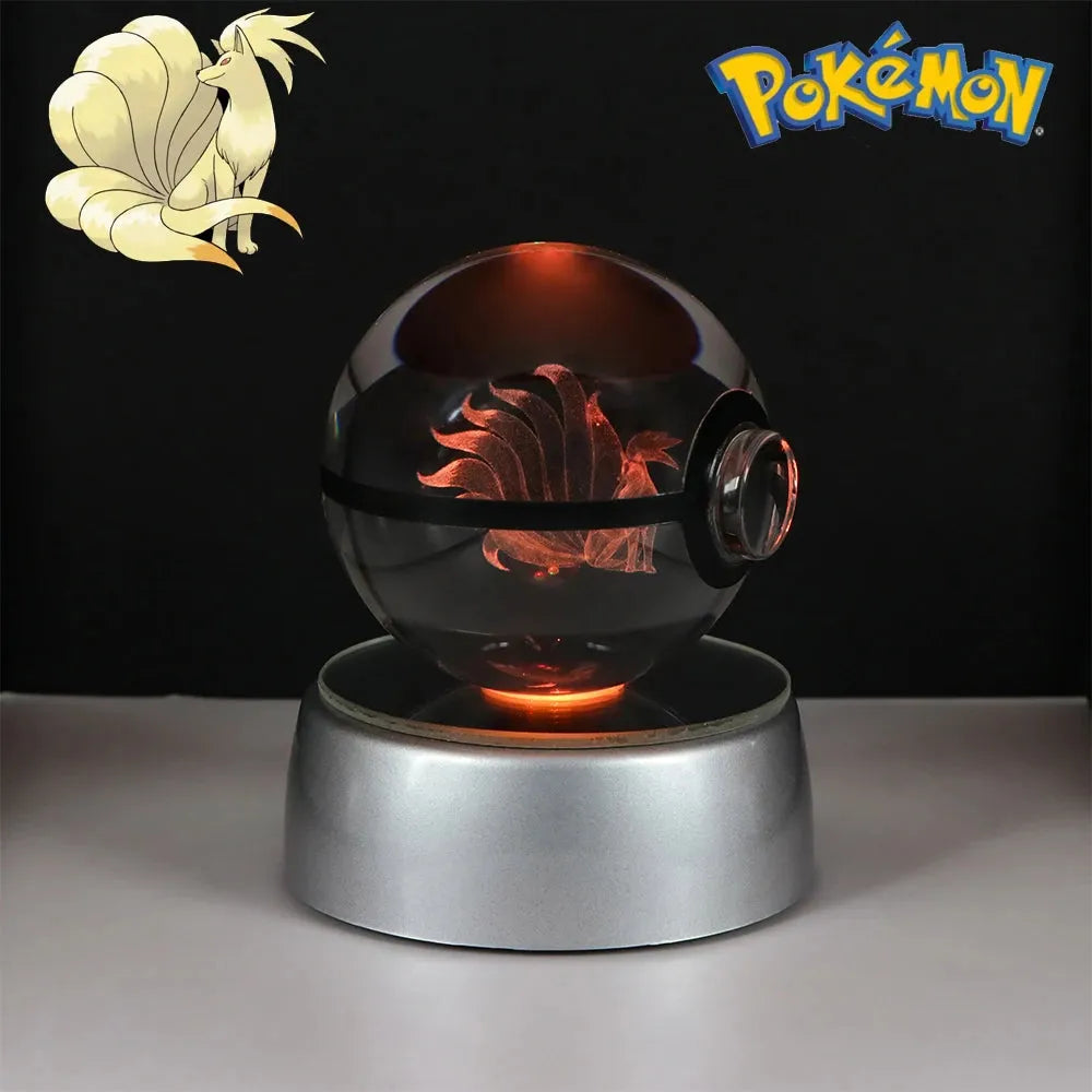 Pokemon 3D Crystal Ball Multi Color LED Light Base - Dabfavshop