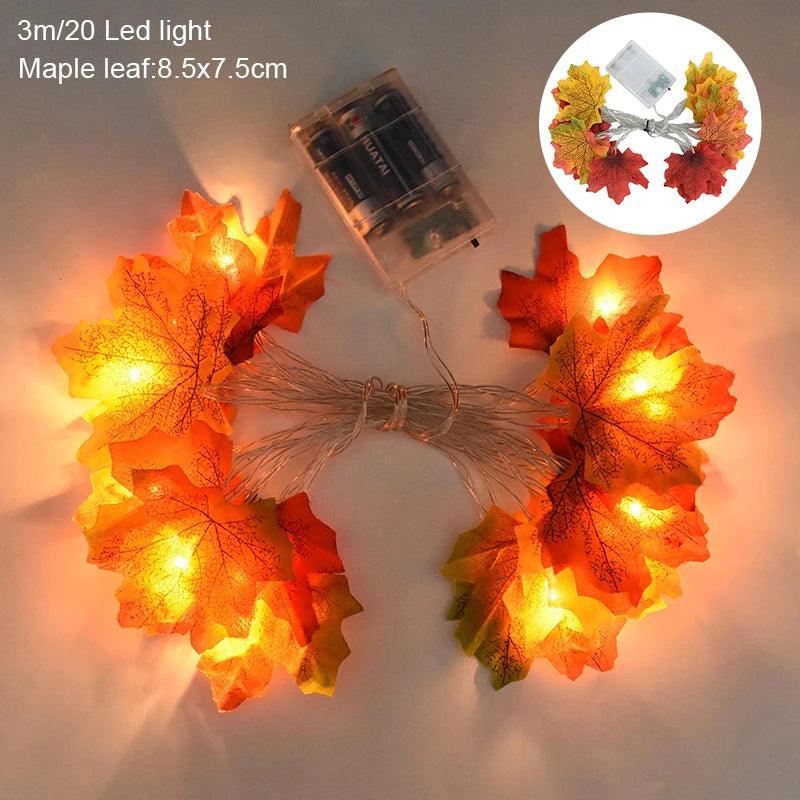 LED Autumn Maple Leaf Fairy Garland - Dabfavshop