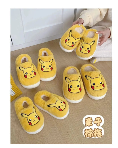 Pokémon Cotton Slippers With Velvet Insulation Anti Slip - Dabfavshop