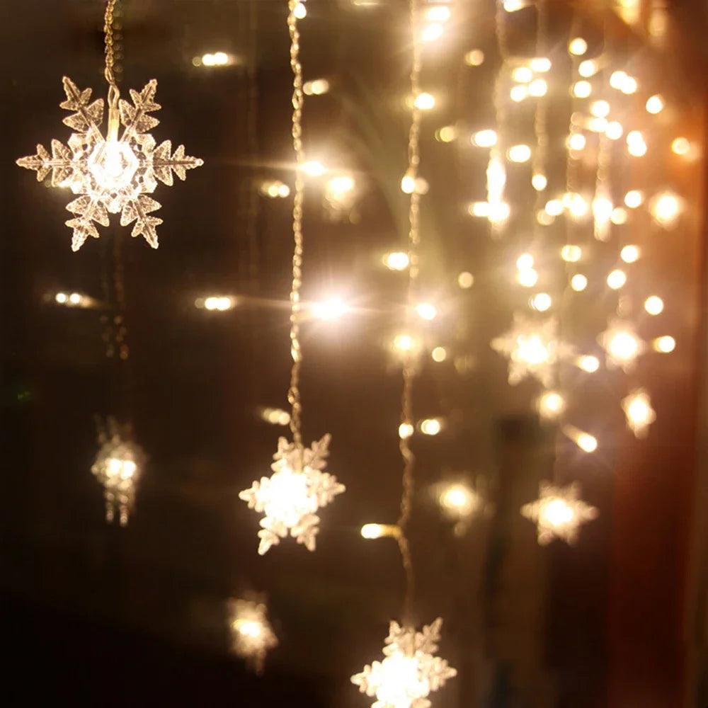 Big Sale 3.5M LED Snowflake Curtain Lights - Dabfavshop