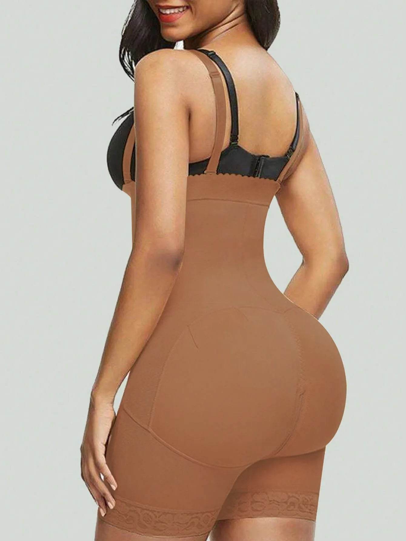 Tummy Control Fajas Post Surgery Compression Body Shaper With Open Crotch - Dabfavshop