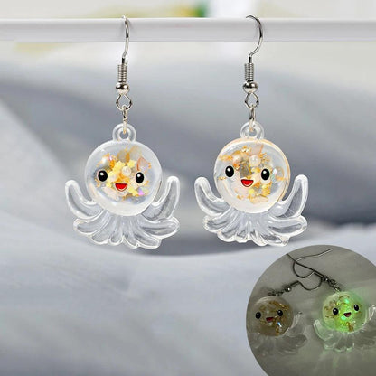 Glow In The Dark Ghost In Bottle Earrings - Dabfavshop