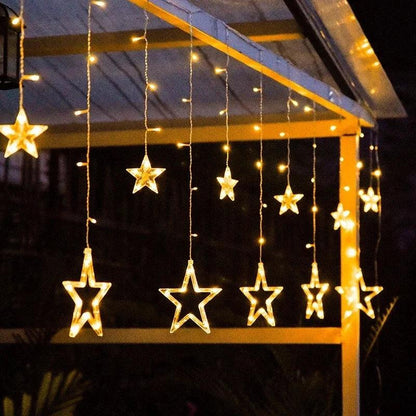 Solar Moon Star LED Curtain Lights - Dabfavshop