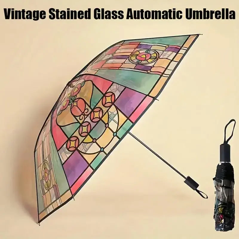Artful Skies – Stained Glass Auto Umbrella Dabfavshop