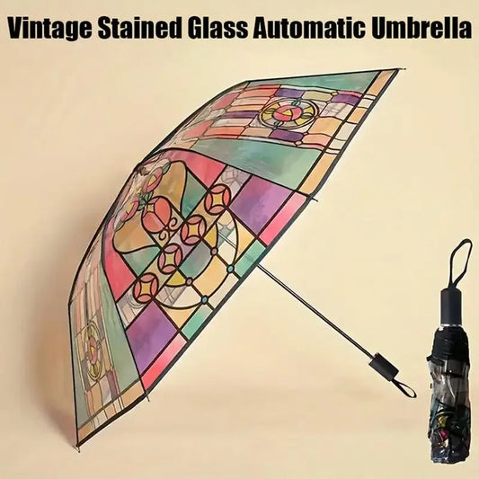 Artful Skies – Stained Glass Auto Umbrella Dabfavshop