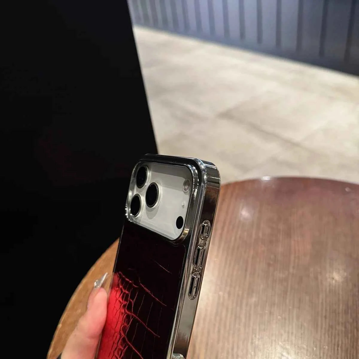 Plating Colorful Crocodile Leather Texture Phone Case For iPhones