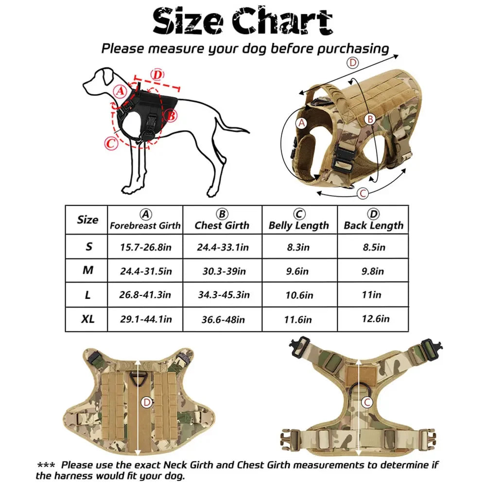 Large Dog Harness And Leash Set Pet German Shepherd Malinois Training Walking Vest Dog Harness And Collar For Medium Large Dogs Dabfavshop