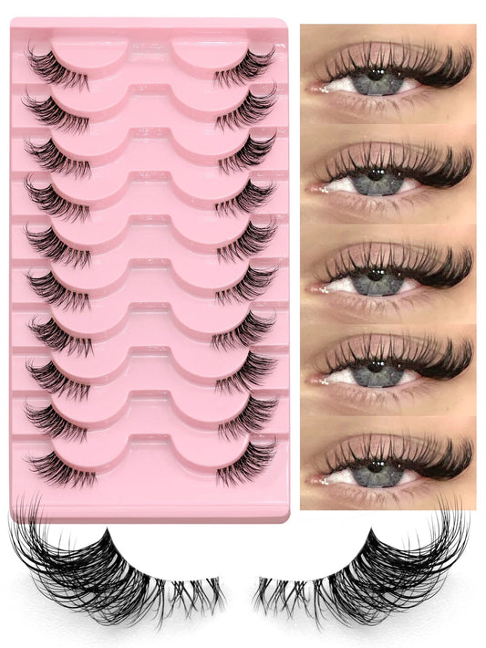 Half Lashes Half Lashes Soft Natural Clear Band Lashes Natural Look Faux Mink Wispy Mink Eyelashes Dabfavshop