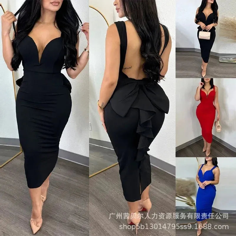 Backless Elegant Evening Party Dress - Dabfavshop