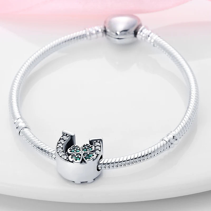 925 Silver Charms 3mm Original Bracelet Four Leaf Clover Dabfavshop