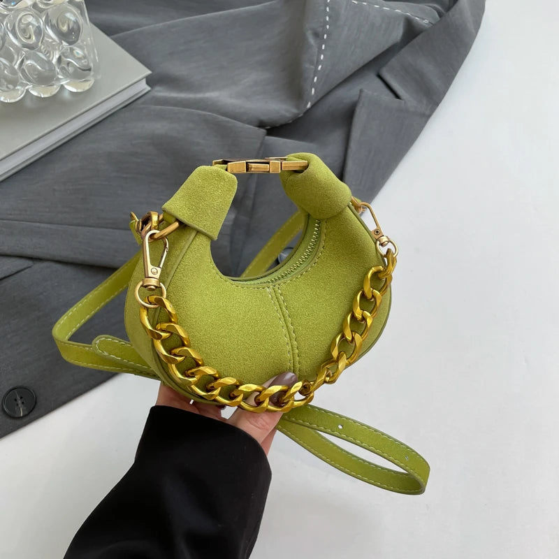 LEFTSIDE Mini PU Leather Saddle Shoulder Bag for Women 2024 Winter New Trend Y2K Handbags and Purses Females Crossbody Bags Dabfavshop