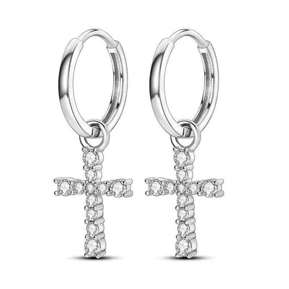 Dreamcatcher Snake Bone Earrings Cross Devil's Eye Feather Eardrop Earring 925 Sterling Silver Women Fine Party Jewelry Gift
