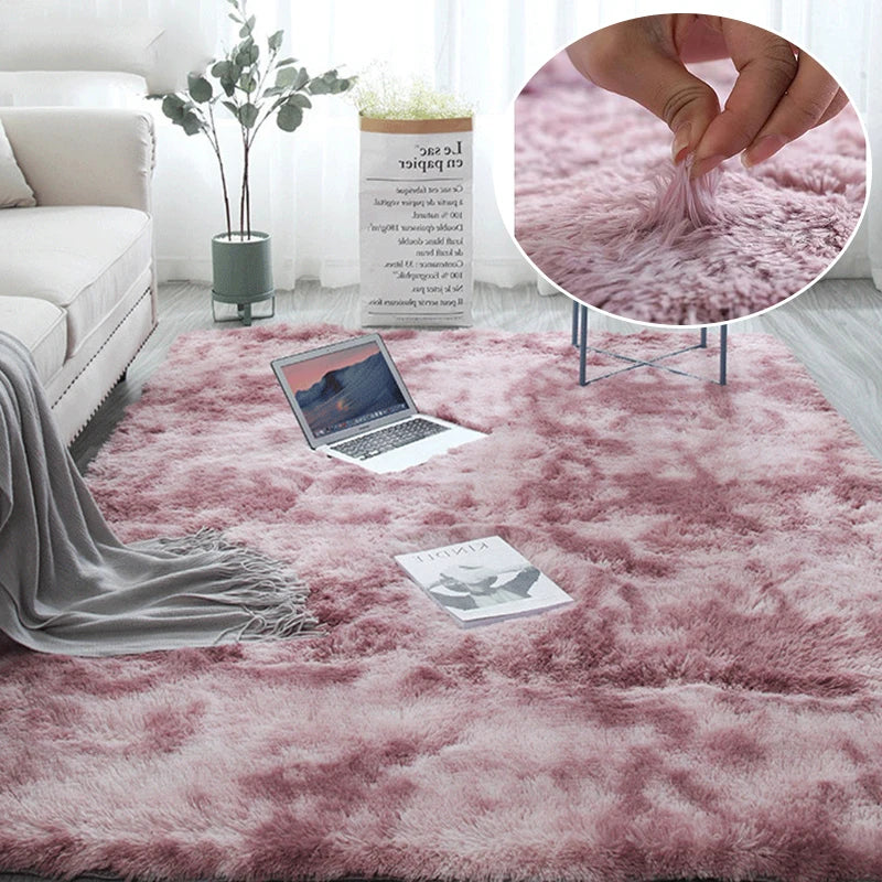 RainbowCloud Plush Rug – Soft, Fluffy & Vibrant! Dabfavshop