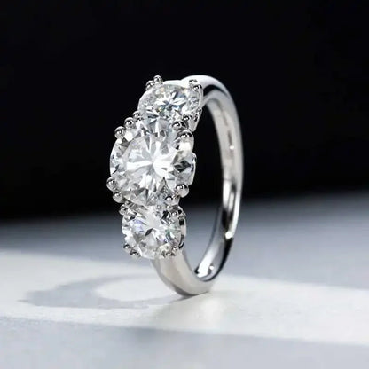 2CT Moissanite Ring VVS1 Lab Diamond Solitaire Ring Dabfavshop