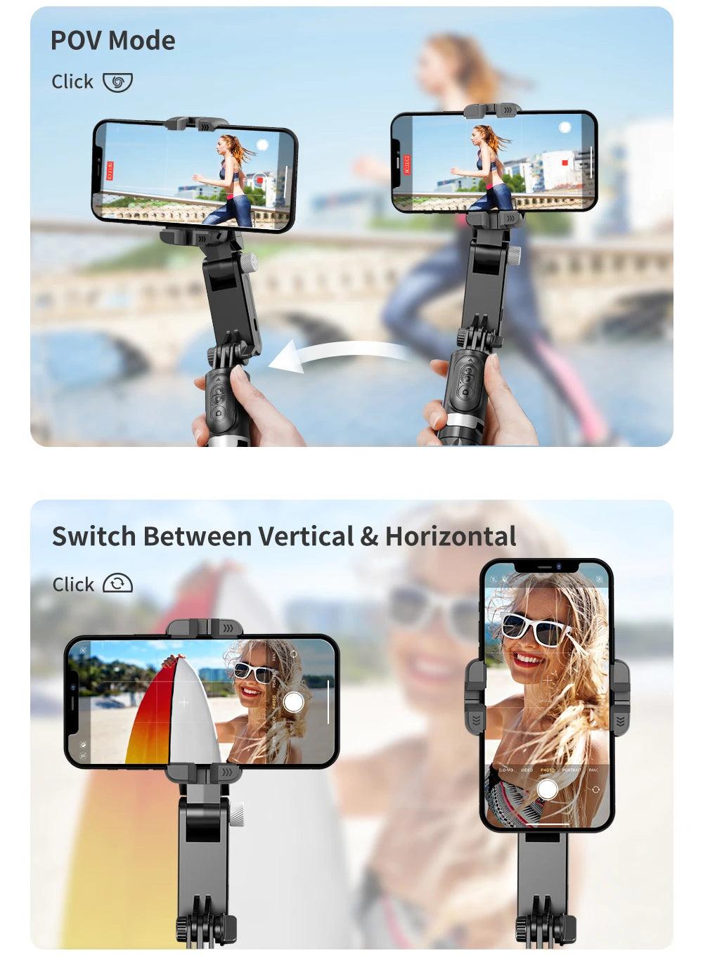 360 Rotation Following Shooting Mode Selfie Stick Tripod For Iphone - Dabfavshop